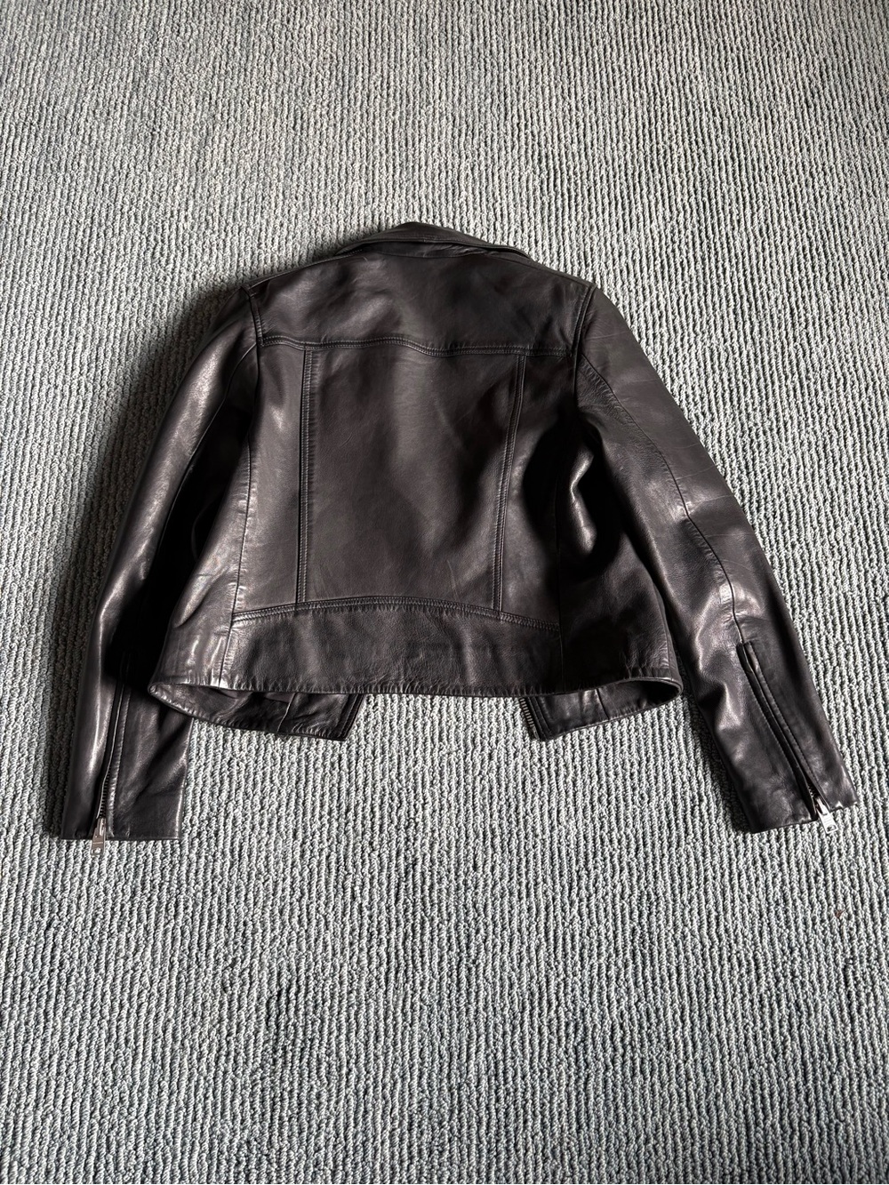 ALL SAINTS Dalby leather jacket 4 - Picture 15 of 15
